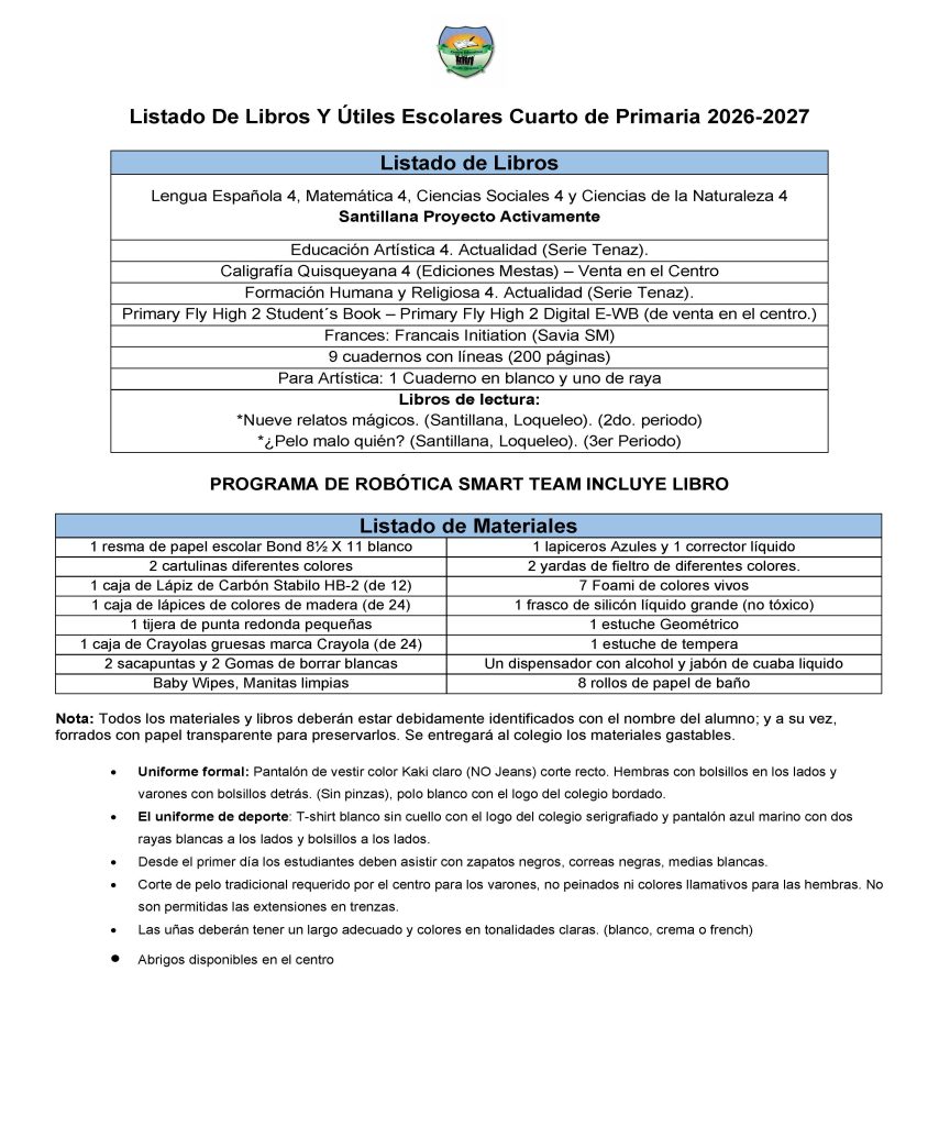NIVEL PRIMARIO 2026-2027