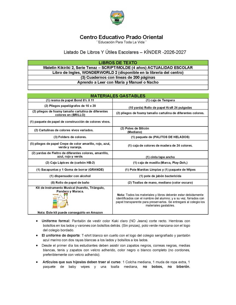 NIVEL INICIAL 2026-2027