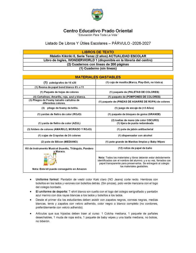 NIVEL INICIAL 2026-2027
