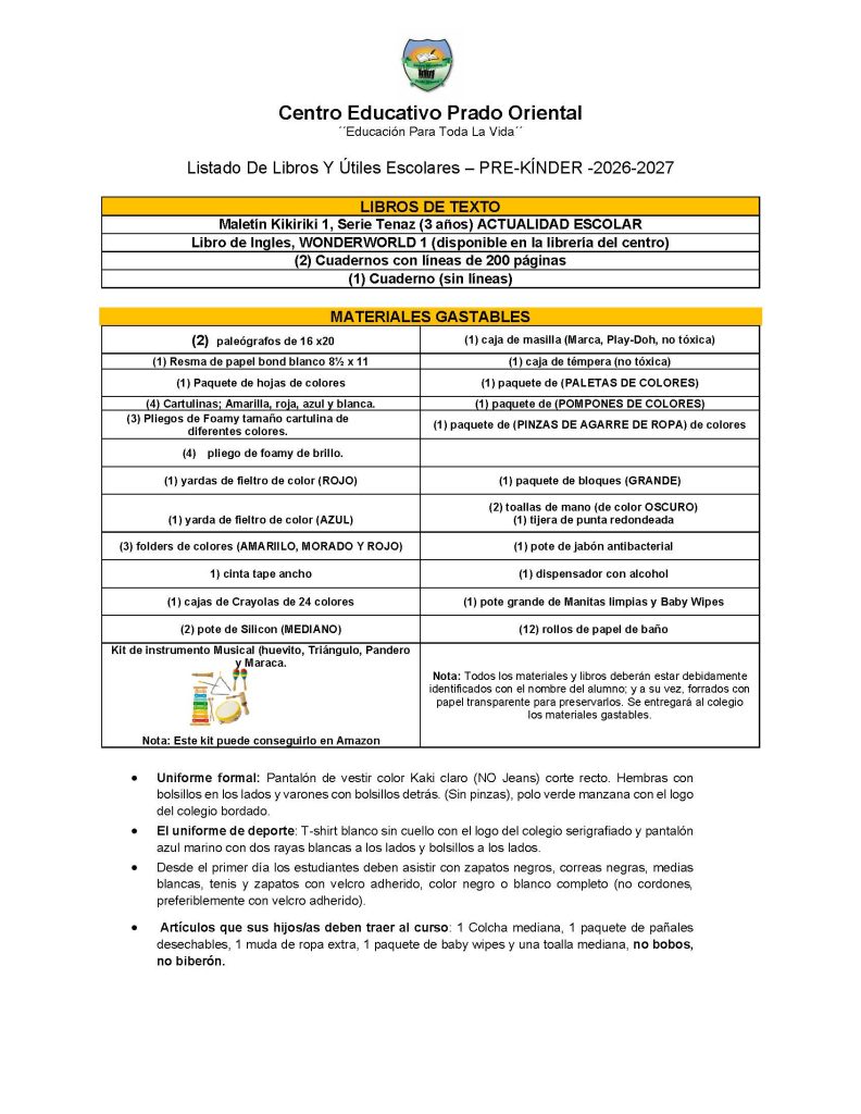 NIVEL INICIAL 2026-2027
