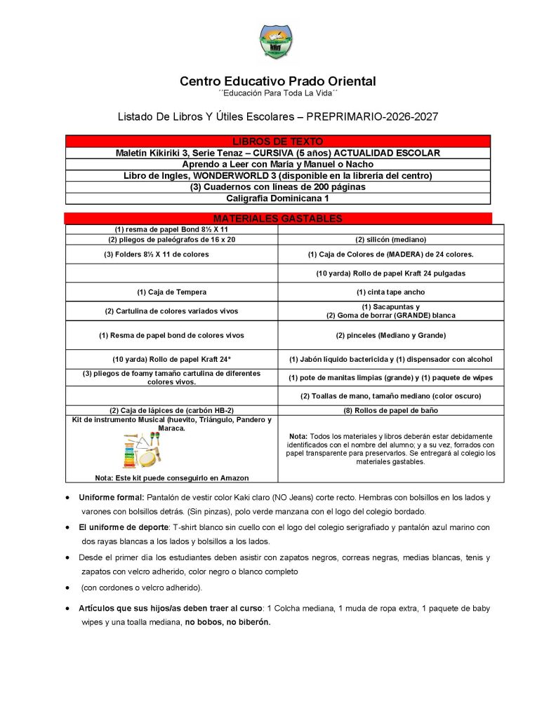 NIVEL INICIAL 2026-2027