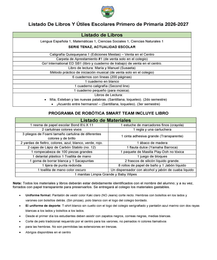 NIVEL PRIMARIO 2026-2027