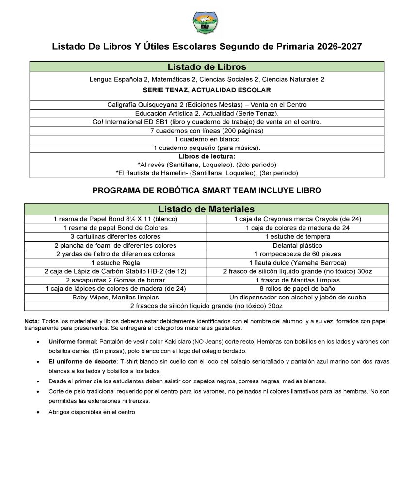 NIVEL PRIMARIO 2026-2027
