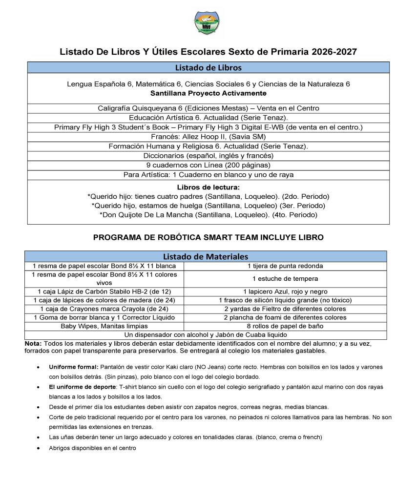 NIVEL PRIMARIO 2026-2027