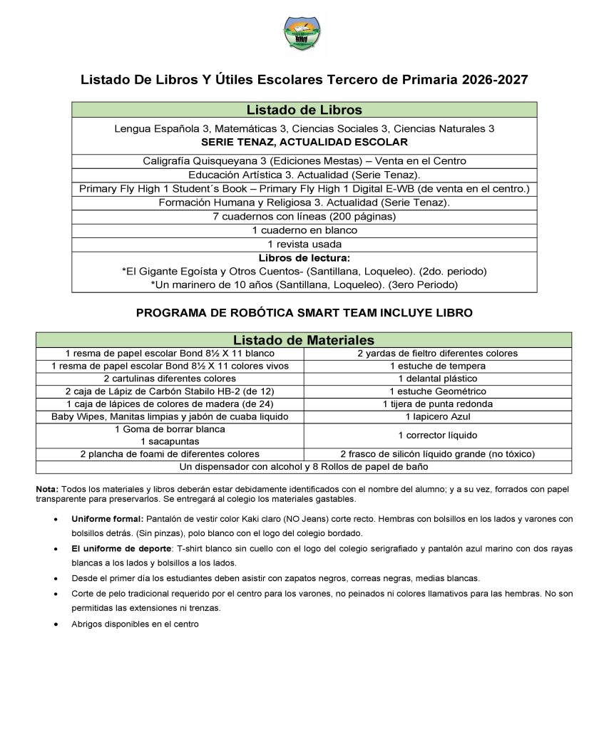 NIVEL PRIMARIO 2026-2027